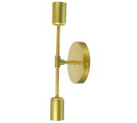 SEWOART Aplique De Pared Doble De Hierro Dorado Para Baño Cocina Pasillo Lámpara Vintage Minimalista Para Espejo Tocador y Decoración Hogar