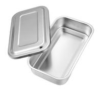 SEWOART Bandeja de Esterilización de Acero Inoxidable Acabado Pulido con Tapa para Instrumentos Médicos y Quirúrgicos para Procedimientos Clínicos
