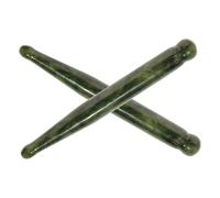 SEWOART Bolígrafos de Jade para Masaje Facial 2 Unidades Palo de Masaje de Cristal de Xiuyan Natural Cuidado Piel Acupresión Puntos de Presión para Relajación y Reducción de Hinchazón