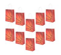 SEWOART Bolsas de Obsequio de Baloncesto Pequeñas con Asas, Papel Resistente, Paquete de 24 Unidades, Ideales para Fiestas, Dulces y Embalaje de Regalos Infantiles