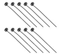 SEWOART Botones de Fijación sin Aguja Negros 10 Piezas Botones para Cortavientos de Plástico Resistentes y Ligeros Ideales para Ropa y Costura Rápida