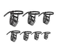 SEWOART Bozal para con Correa Ajustable de Plástico y Sintético 7 Piezas Protector Bucal Transpirable y Cómodo para Evitar Mordidas y Ladridos