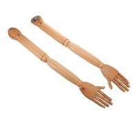 SEWOART Brazo de Maniquí Articulado de Madera Maciza Color Madera Natural Par de Brazos Flexibles para Modelo Femenino Accesorio de Repuesto para Exhibiciones y Manualidades para Tiendas