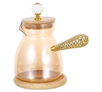 SEWOART Cafetera Turca de Vidrio con Mango Lateral para Café Calentador de Leche y Tetera para Estufa para Hervir Agua y Derretir Mantequilla