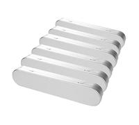 SEWOART Caja De Lápices Portátil De Hojalata 6 Piezas Forro Interior Plateado para Estudiantes, Estuche Metálico Rectangular Tapa Abatible para Uso Escolar Diario y Organización De Bolígrafos