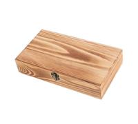 SEWOART Caja de Madera con y Cierre Caja de Almacenamiento Rectangular Rústica para Joyas Tarjetas de Recetas y Biblias Organizador Versátil para Hogar y Oficina