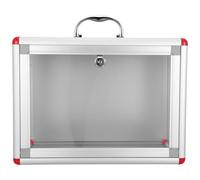 SEWOART Caja de Votación Cuadrada Pequeña Transparente con Cerradura Urna Multifuncional de Aleación de Aluminio Reforzada Buzón Seguro para Donaciones y Sugerencias Adecuado para