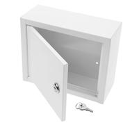 SEWOART Caja Montada en Pared de Color Claro con Cerradura, Caja de Seguridad Resistente la Lluvia para 4 Botellas de Medio Litro, Almacenamiento para Entrega de Leche y Correspondencia