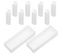 SEWOART Caja Portaobjetos 5 Compartimentos Laboratorio de Plástico Ligera y Fácil de Transportar para Almacenar 5 Diapositivas en Biología y Patología