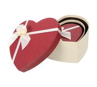 SEWOART Cajas De 3 Piezas Caja De En Forma De Corazón Cajas En Forma De Corazon Con Tapa Cajas De Corazon Cajas Para Ciervo Tratar Cajas Elegante Rosa Padrinos De Boda Papel