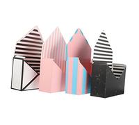 SEWOART Cajas De Embalaje Únicas Para Floristería 4 Piezas Cajas Para Envolver Ramos Cestas De Papel Para Envolver Flores De Forma Creativa