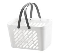 SEWOART Cesta de Ducha de Color Claro Doble Asa Cesta de Plástico Ventilada Organizador Portátil para Baño y Cosméticos Adecuado para Baño Cocina y Oficina Ligera