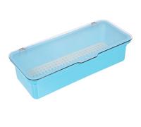 SEWOART Cesta Escurridora de Cubiertos Azul de PP Reutilizable para Cocina | Organizador Cubiertos para Cajon Pequeño, Almacenamiento Versátil, Drenaje, Estilo Moderno
