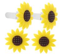 SEWOART Clip De Girasol 4 Unidades Decoraciones Creativas Para Autos Accesorio De