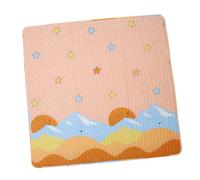 SEWOART Colchoneta para Perros y Gatos Lavable Cojín Antideslizante y Cama Refrescante para Verano con Diseño Naranja Estrellas