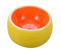 SEWOART Comedero de Cerámica para Hámster con Base Estable Antivuelco Cuenco Naranja para Alimento y Agua de Pequeños Animales como Jerbo Chinchilla Erizo y Conejo Fácil Limpieza