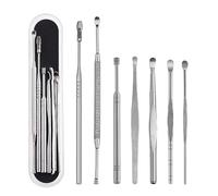 SEWOART con Acero Inoxidable, Herramienta para Quitar la Cera del Oído Kit de 7 Piezas Ligera Caja de Almacenamiento Portátil para Limpieza de Oídos