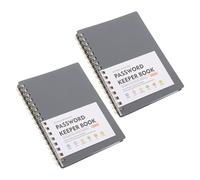 SEWOART Cuaderno de Contraseñas Alfabético con Pestañas, Encuadernación en Espiral, Tamaño A6 Portátil, 2 Unidades, Organizador Personal para Registro Seguro de Cuentas y