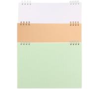 SEWOART Cuaderno para Notas de Tonos Suaves de Espiral 3 Piezas, Plástico y Papel, Alta Durabilidad, Diseño Simple y Funcional para Escritura Creativa y Trabajo Escolar