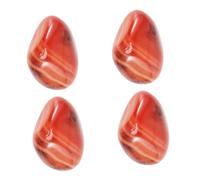 SEWOART de Ágata Sardónice Natural Pulida 4 Piezas Color Aleatorio Energía Positiva y Propiedades Curativas, Piedras Decorativas Únicas para Uso en Vehículo o Decoración de Bodas