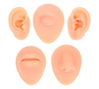 SEWOART De Simulación De Oído Silicona De Oreja Para Practicar Perforación Partes Del Cuerpo Para Entrenamiento De Piercings Uso Salones De Tatuajes y Academias De