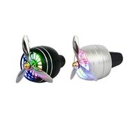 SEWOART Difusor De Fragancia Para Coche Clip Para Ventilación Eliminador De Olores Acabado Inoxidable y Luces Led Coloridas Compatible La Mayoría De Ventilaciones De Automóviles