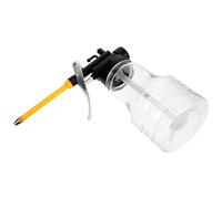SEWOART Engrasador de Bomba Manual para Automotor Capacidad de 250ml, Botella de Plástico Nivel Visible de Aceite y Efecto Sellado para Mantenimiento Mecánico Rodamientos