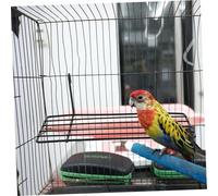 SEWOART Estante de Rejilla de Hierro Negro Colgante para Pájaros Perchero Resistente para Periquitos y Aves Pequeñas Diseño Práctico para Pared con Gancho Fácil de Instalar
