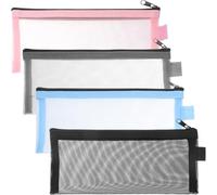 SEWOART Estuche para Lápices de Nylon Resistente Cremallera, Bolsa Portátil de Gran Capacidad para Niños y Estudiantes, Organizador Multifunción Adecuado para Material Escolar