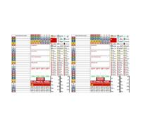 SEWOART Etiquetas Autoadhesivas Impermeables para Caja Eléctrica Pvc, Tamaño 4,7 X 30 Cm, Paquete de 2 Hojas, Etiquetas para Paneles de Interruptores, Resistentes al Agua para Uso