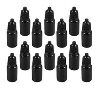 SEWOART Frascos Cuentagotas para Líquidos Oftálmicos 10 Ml 24 Unidades Botella Exprimible de Plástico PE Negra Dispensador Seguro y Práctico para Aceites Esenciales y Uso Oftálmico