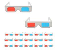 SEWOART Gafas 3D Pack de 50 Anaglifo de Cartón Doble Capa 250g Rojo Azul Cómodas y Portátiles, para Ver Películas 3D y DVDs