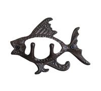SEWOART Gancho de Pared de Hierro Fundido Estilo Rústico Diseño de Pez Volador Gancho Decorativo para Jardín y Patio para Toallas y Llaves Perchero Resistente para Hogar