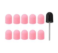 SEWOART Gorro de Arena para Manicura Rosa 10 Piezas de Plástico Resistente al Óxido para Set Manicura Niña y Decoración de Uñas