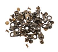 SEWOART Hebillas de Aleación para Cordones de Botas 20 Pcs Remaches Metálicos para Reparación de Calzado Ganchos Resistentes en Color Cobre Antiguo para Senderismo y Uso al Aire Libre