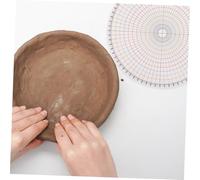 SEWOART Herramienta de Cerámica para Dividir Arcilla Precisa Plástico Duradero Regla Circular Rotativa para Esculpir y Modelar Arcilla Instrumento de Medición para Artistas de Alfarería