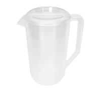 SEWOART Jarra de Bebidas Acrílica Mate 2400 Ml Resistente al Calor y Golpes, Contenedor de Agua Escala Transparente para Hogar y Oficina, Jarra Tapa para Servir Jugos y Refrescos