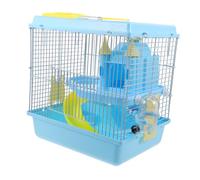 SEWOART Jaula para Hámster de Lujo Dos con Botella de Agua Rueda de Ejercicio y Hábitat Espacioso para Pequeños Animales como Jerbos y Ratones Diseño Fácil de Limpiar y Estimulante para