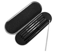 SEWOART Juego De 2 Cucharas Espirales Para Limpiar Oídos De Acero Inoxidable Con Estuche De Viaje (6 Unidades)