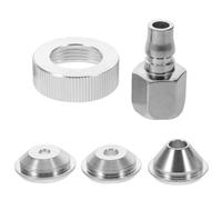 SEWOART Juego de Boquillas de Pulverización de Metal para Pistola de Textura de Yeso, Kit de Puntas para Pulverizar Pintura Collar Roscado, Accesorio Profesional para Acabado de Paredes