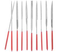 SEWOART Juego de Limas de Diamante Mini 10 Piezas 3x140mm para Joyería, Metal, Vidrio y Madera, Herramientas Manuales de Precisión para Bricolaje y Modelismo