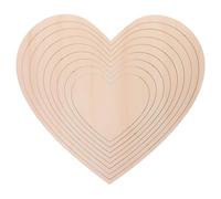 SEWOART Juego de Moldes de Cerámica en Forma de Corazón Guía de Corte Concéntrica Molde de Madera para Modelado de Placas de Barro Herramienta para Elaboración Artística y Manualidades