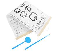SEWOART Juego de Tablas para Prueba de Visión Infantil con Marco de Madera, Póster Mural para Exámenes Visuales, Uso en Aula y Hogar, Incluye 1 Set Color Aleatorio