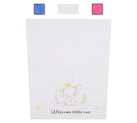 SEWOART Juego para Revelación de Género Árbol de Huellas Dactilares Póster Decorativo para Shower Incluye 1 Póster 2 Almohadillas de Tinta Azul y Rosa y 1 Hoja de Adhesivos para