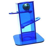 SEWOART Juguete para Entrenamiento de Loros y Cacatúas Campana, Torre Interactiva de Plástico Azul, Desarrollo de Inteligencia, Juego de Búsqueda de Alimento para Aves Pequeñas