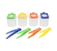 SEWOART Kit De Exploración Al Aire para Niños De 8 Piezas con Recipiente De Aumento Transparente para Visualización De Insectos Y Pinzas para Observación De La Naturaleza Y