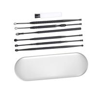 SEWOART Kit de Limpieza de Oídos Acero Inoxidable para Eliminación de Cerumen, Herramienta Portátil para Masaje y Cuidado Diario del Canal Auditivo