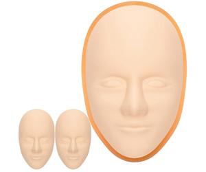 SEWOART Kit de Piel Falsa de Silicona para Práctica de Tatuajes Moldes Faciales y Base Estable, Adecuado para Técnicas de Maquillaje Permanente y Microblading
