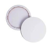 SEWOART Lienzo Estirado Redondo de Algodón Blanco para Pintar Marco de Madera de 20 Cm, Alta Resistencia y Esquinas Reforzadas, Adecuado para Manualidades y Pintura Artística