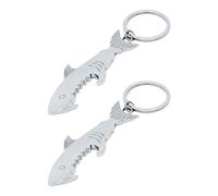 SEWOART Llavero Abridor de Cerveza 2 Piezas Colgante de Tiburón, Aleación de Zinc Resistente, Diseño Compacto y Multiusos para Bar, Hogar y Obsequio Práctico